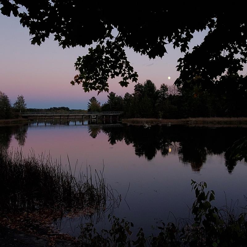 Fall Moon Reflections on Intermediate Lake