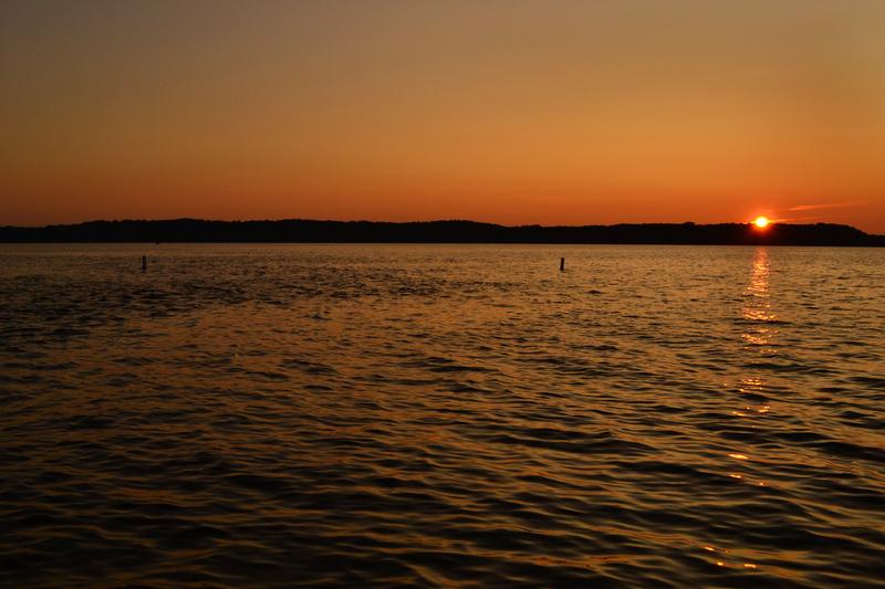 Torch Lake Orange Sunset